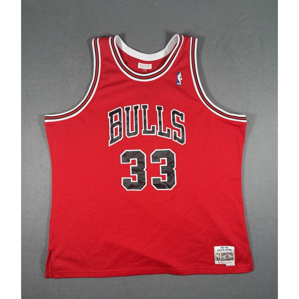 Mitchell Ness Scottie Pippen Chicago Bulls 1997-98 Jersey Red Mens 3XL HWC